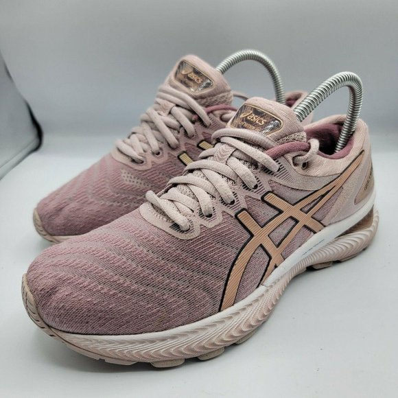 Asics Womens Gel Nimbus 22 1012A587 Rose Gold Lace - Picture 3 of 11